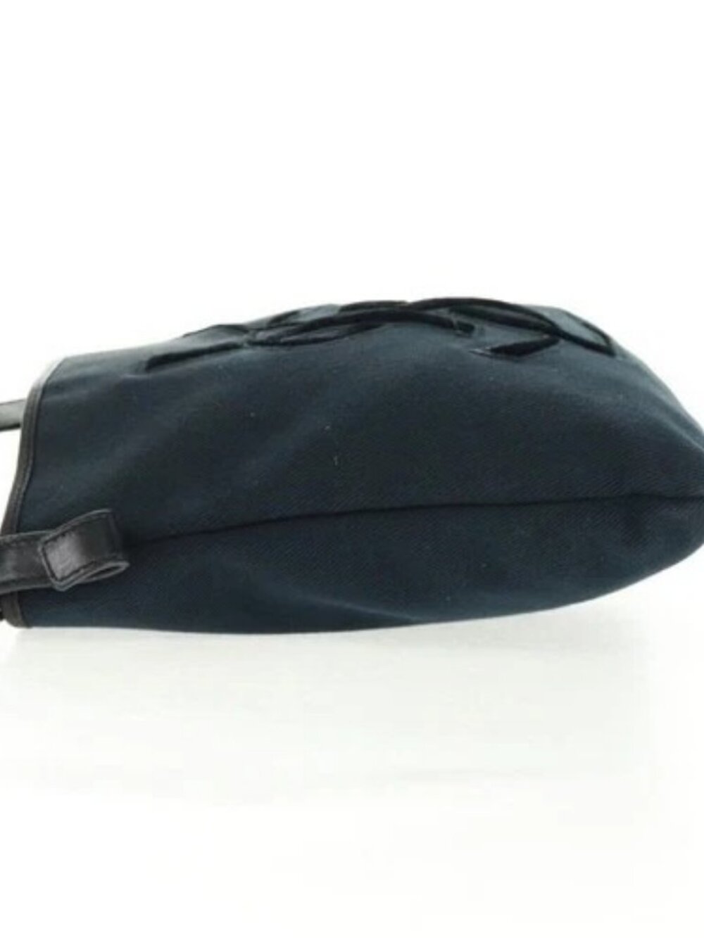 SAINT LAURENT Shoulder Bag Canvas Black Silver Auth SW1966V - Picture 3 of 16